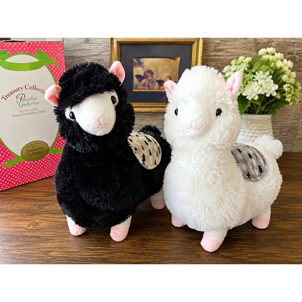 Kellytoy Washable Llama Stuffed Animals Lot of 2 Small 6-14in Multicolor 2018